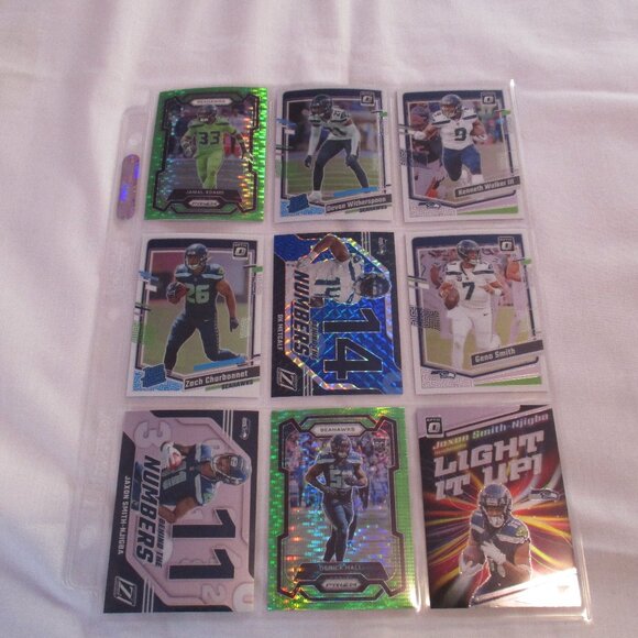 (9) Card Lot SEATTLE SEAHAWKS Football Cards MIXED - Picture 1 of 2